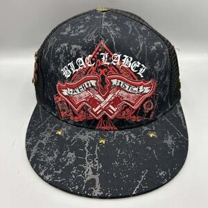 Blac Label Live Forever Trucker Hat Men Black Snap Back Cap New